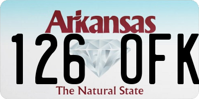 AR license plate 126OFK