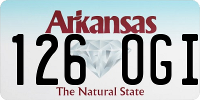 AR license plate 126OGI