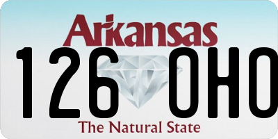 AR license plate 126OHO