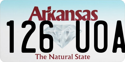 AR license plate 126UOA