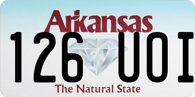 AR license plate 126UOI