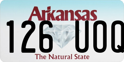 AR license plate 126UOQ