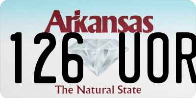 AR license plate 126UOR