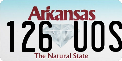 AR license plate 126UOS
