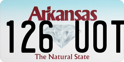 AR license plate 126UOT