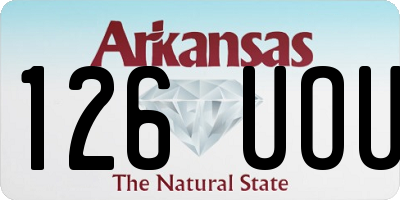 AR license plate 126UOU