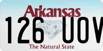 AR license plate 126UOV