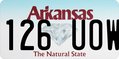 AR license plate 126UOW
