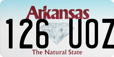 AR license plate 126UOZ