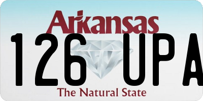 AR license plate 126UPA