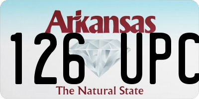 AR license plate 126UPC