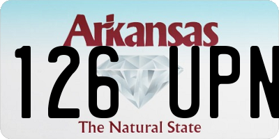 AR license plate 126UPN