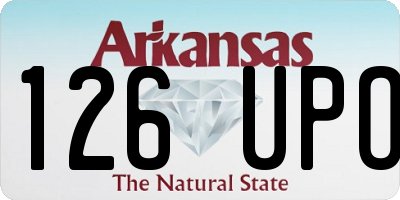 AR license plate 126UPO