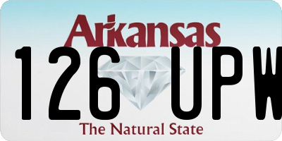 AR license plate 126UPW