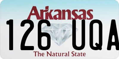 AR license plate 126UQA