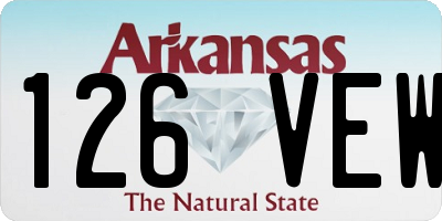 AR license plate 126VEW