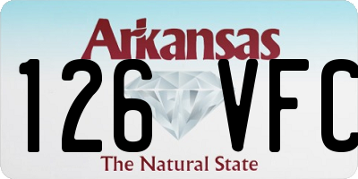 AR license plate 126VFC