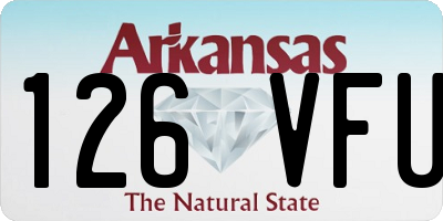 AR license plate 126VFU
