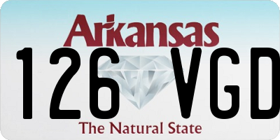 AR license plate 126VGD