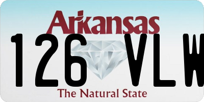 AR license plate 126VLW