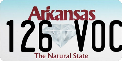 AR license plate 126VOC