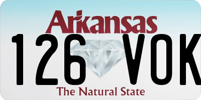 AR license plate 126VOK