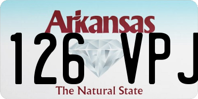 AR license plate 126VPJ