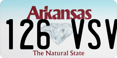 AR license plate 126VSV