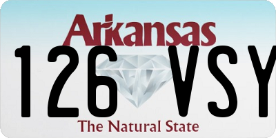 AR license plate 126VSY