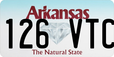 AR license plate 126VTC