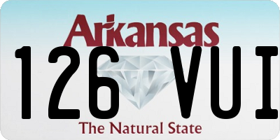 AR license plate 126VUI