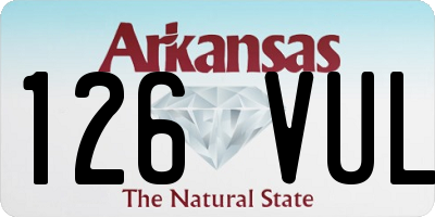 AR license plate 126VUL