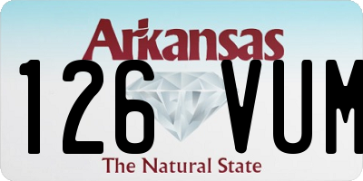 AR license plate 126VUM