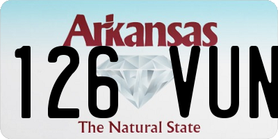 AR license plate 126VUN