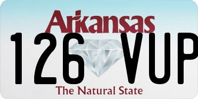 AR license plate 126VUP