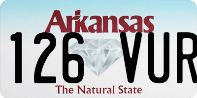 AR license plate 126VUR