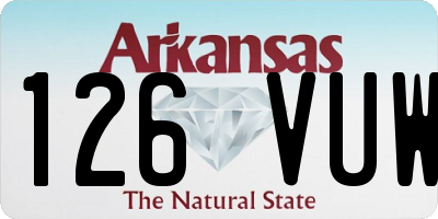 AR license plate 126VUW