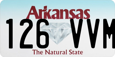 AR license plate 126VVM