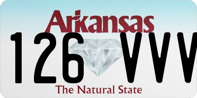 AR license plate 126VVV