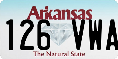 AR license plate 126VWA