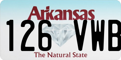 AR license plate 126VWB
