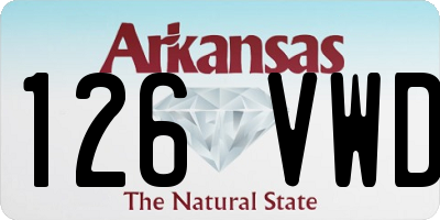 AR license plate 126VWD