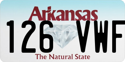 AR license plate 126VWF