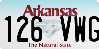 AR license plate 126VWG