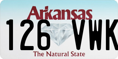 AR license plate 126VWK