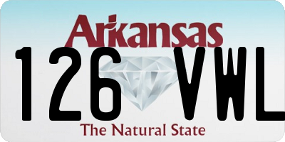 AR license plate 126VWL