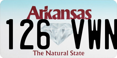 AR license plate 126VWN