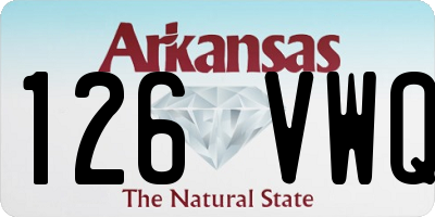 AR license plate 126VWQ
