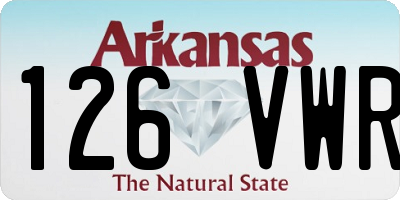 AR license plate 126VWR