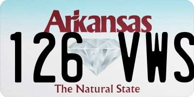 AR license plate 126VWS